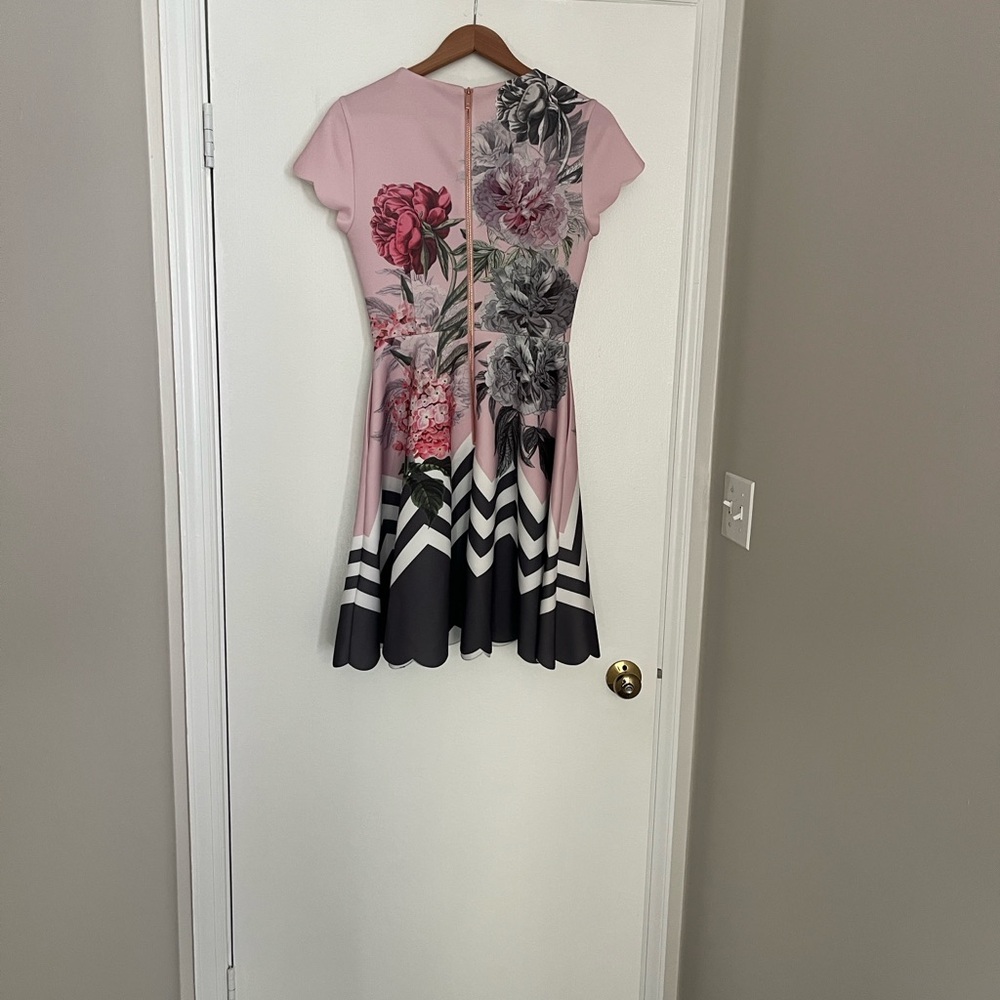 Ted Baker London Pink and Black Floral Dress